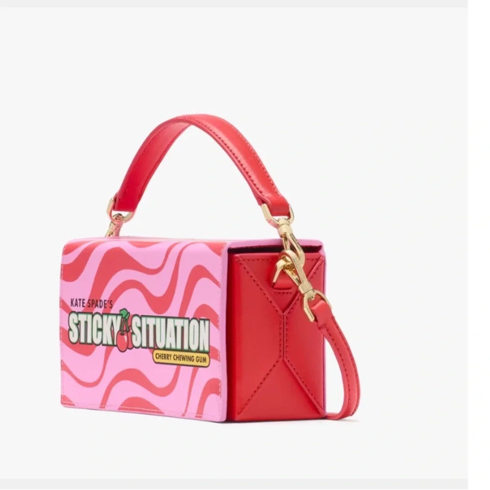 KATE SPADE TREAT YOURSELF 3D BUBBLEGUM CONVERTIBLE CROSSBODY